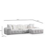 Casa si Gradina - Mobilier - Canapele si coltare - Coltare - Coltar, Atelier Del Sofa, lemn fag si pal, alb, 316x165x83 cm - Infinity.ro