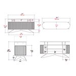 Casa si Gradina - Mobilier - Comode si corpuri - Console - Consola, Hanah Home, pal melaminat, stejar si alb, 150x43x75 cm - Infinity.ro