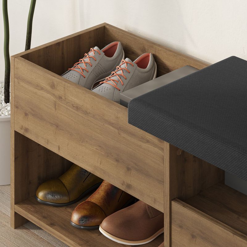 Casa si Gradina - Mobilier - Dulapuri si sifoniere - Dulapuri pantofi - Dulap pantofi, Hanah Home, pal melaminat, hitit, 120.3x40.5x51 cm - Infinity.ro