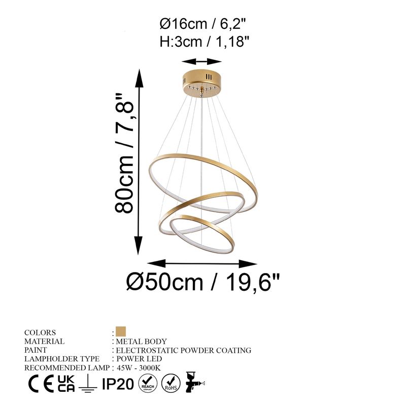 Casa si Gradina - Corpuri si surse de iluminat - Lustre si pendule - Candelabru, Opviq, metal, auriu, 50x50x80 cm - Infinity.ro