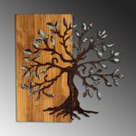 Casa si Gradina - Decoratiuni - Decoratiuni perete - Accesoriu decorativ de perete, Wallxpert, lemn, nuc maro, 58x58 cm - Infinity.ro