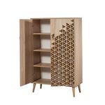 Casa si Gradina - Mobilier - Dulapuri si sifoniere - Dulapuri - Dulap multifunctional, Hanah Home, pal melaminat, stejar sonoma, 80x36x127 cm, 869VEL3977 - Infinity.ro