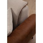 Casa si Gradina - Mobilier - Canapele si coltare - Coltare - Coltar extensibil, Hanah Home, lemn fag si pal, bej si scortisoara, 150x260x85 cm - Infinity.ro