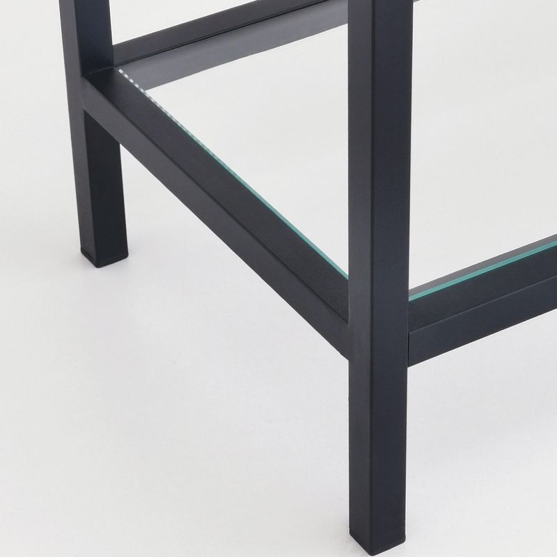 Casa si Gradina - Mobilier - Biblioteci si rafturi - Biblioteci - Biblioteca, Hanah Home, sticla calita si metal, negru, 80x30x165 cm - Infinity.ro