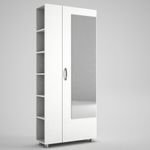 Casa si Gradina - Mobilier - Dulapuri si sifoniere - Dulapuri pantofi - Dulap pantofi, Hanah Home, pal melaminat, alb, 80x28.6x185 cm - Infinity.ro