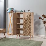 Casa si Gradina - Mobilier - Dulapuri si sifoniere - Dulapuri - Dulap multifunctional, Hanah Home, pal melaminat, stejar sonoma, 80x36x127 cm, 869VEL3977 - Infinity.ro