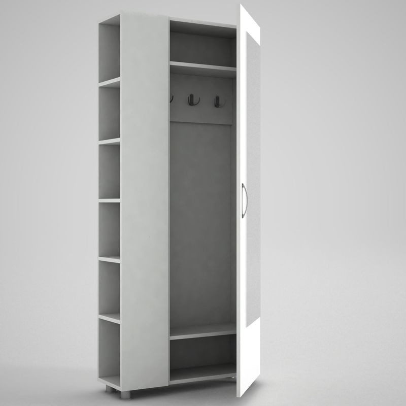 Casa si Gradina - Mobilier - Dulapuri si sifoniere - Dulapuri pantofi - Dulap pantofi, Hanah Home, pal melaminat, alb, 80x28.6x185 cm - Infinity.ro