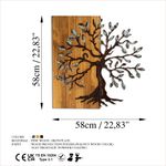 Casa si Gradina - Decoratiuni - Decoratiuni perete - Accesoriu decorativ de perete, Wallxpert, lemn, nuc maro, 58x58 cm - Infinity.ro