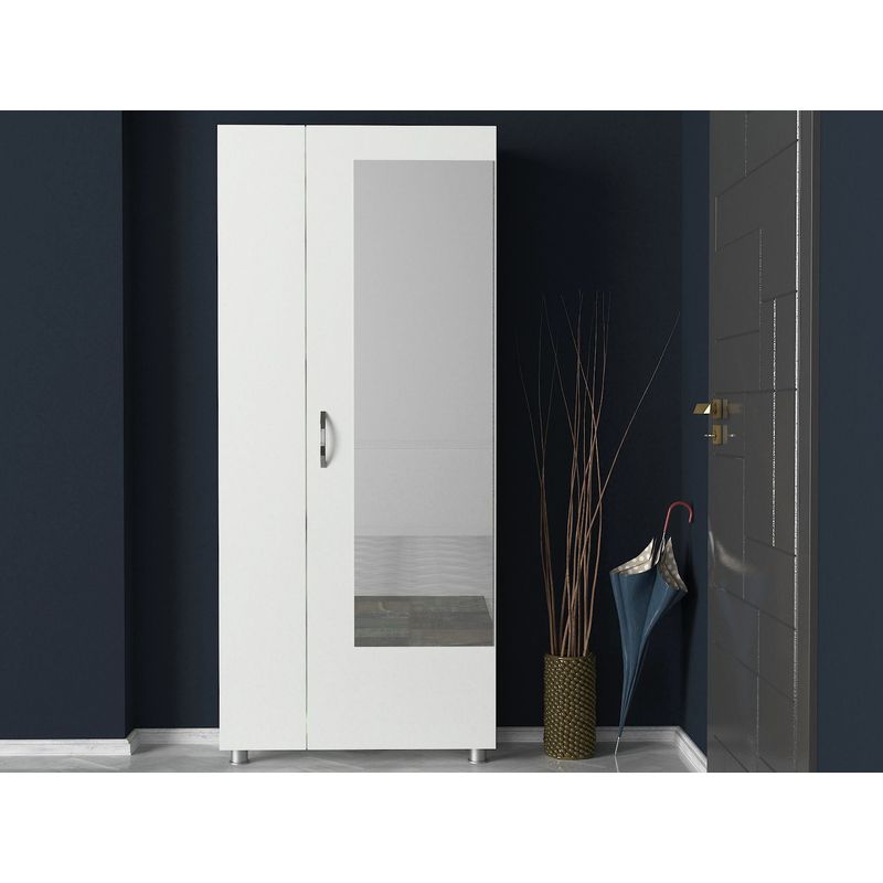 Casa si Gradina - Mobilier - Dulapuri si sifoniere - Dulapuri pantofi - Dulap pantofi, Hanah Home, pal melaminat, alb, 80x28.6x185 cm - Infinity.ro