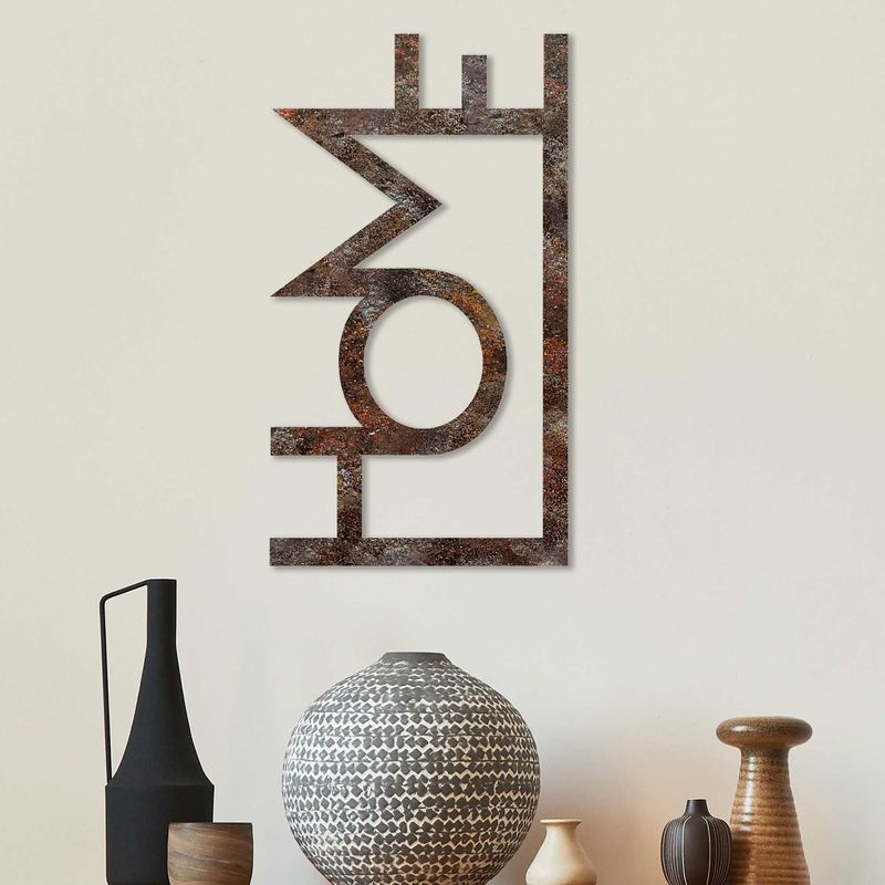 Casa si Gradina - Decoratiuni - Decoratiuni perete - Accesoriu decorativ de perete, Wallxpert, metal, antichizat, 50x28 cm - Infinity.ro
