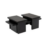 Casa si Gradina - Mobilier - Mese si birouri - Masute de cafea - Masuta de cafea, Hanah Home, panou de particule melaminat, lemn negru, 110x45x41.5 cm - Infinity.ro