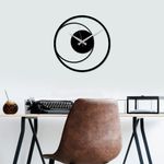 Casa si Gradina - Decoratiuni - Ceasuri - Ceas de perete decorativ, Wallxpert, metal, negru, 49x49 cm, 891TNL2465 - Infinity.ro