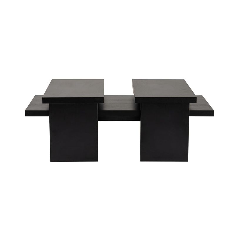 Casa si Gradina - Mobilier - Mese si birouri - Masute de cafea - Masuta de cafea, Hanah Home, panou de particule melaminat, lemn negru, 110x45x41.5 cm - Infinity.ro