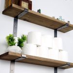 Casa si Gradina - Mobilier - Biblioteci si rafturi - Rafturi - Raft de perete, Hanah Home, lemn molid, negru nuc, 60x16x14 cm - Infinity.ro