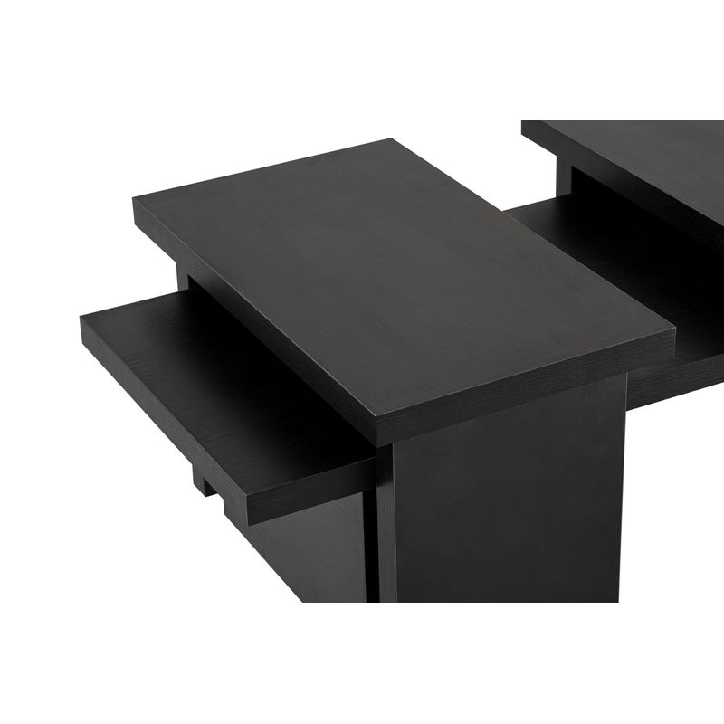 Casa si Gradina - Mobilier - Mese si birouri - Masute de cafea - Masuta de cafea, Hanah Home, panou de particule melaminat, lemn negru, 110x45x41.5 cm - Infinity.ro