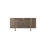 Casa si Gradina - Mobilier - Comode si corpuri - Console - Consola, Hanah Home, panou aglomerat melaminat, nuc si auriu, 160x35x80 cm - Infinity.ro