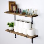 Casa si Gradina - Mobilier - Biblioteci si rafturi - Rafturi - Raft de perete, Hanah Home, lemn molid, negru nuc, 60x16x14 cm - Infinity.ro