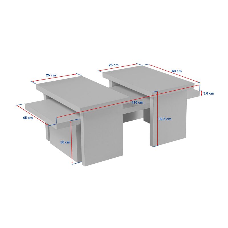 Casa si Gradina - Mobilier - Mese si birouri - Masute de cafea - Masuta de cafea, Hanah Home, panou de particule melaminat, lemn negru, 110x45x41.5 cm - Infinity.ro