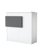 Casa si Gradina - Mobilier - Mese si birouri - Birouri - Masa receptie, Hanah Home, pal melaminat, alb si antracit, 110x40x110 cm - Infinity.ro