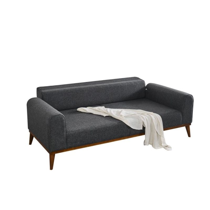 Casa si Gradina - Mobilier - Canapele si coltare - Canapele - Canapea extensibila, Atelier Del Sofa, lemn fag si placi aglomerate, antracit, 222x90x80 cm - Infinity.ro