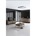 Casa si Gradina - Mobilier - Comode si corpuri - Console - Consola, Hanah Home, panou aglomerat melaminat, nuc si auriu, 160x35x80 cm - Infinity.ro