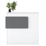 Casa si Gradina - Mobilier - Mese si birouri - Birouri - Masa receptie, Hanah Home, pal melaminat, alb si antracit, 110x40x110 cm - Infinity.ro