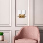 Casa si Gradina - Corpuri si surse de iluminat - Plafoniere, aplice si spoturi - Aplica, Opviq, metal, auriu, 31x15x28 cm - Infinity.ro