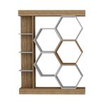 Casa si Gradina - Mobilier - Biblioteci si rafturi - Biblioteci - Biblioteca, Hanah Home, PAL melaminat, alb si nuc, 140x29.6x177.4 cm - Infinity.ro