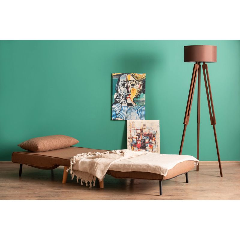 Casa si Gradina - Mobilier - Canapele si coltare - Canapele - Canapea extensibila, Hanah Home, metal, maro, 180x80 cm - Infinity.ro