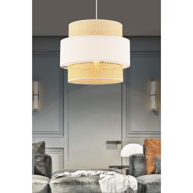 Casa si Gradina - Corpuri si surse de iluminat - Lustre si pendule - Candelabru, Opviq, metal, camel, alb, 30x30x65 cm - Infinity.ro