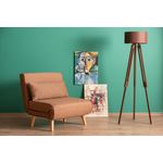 Casa si Gradina - Mobilier - Canapele si coltare - Canapele - Canapea extensibila, Hanah Home, metal, maro, 180x80 cm - Infinity.ro