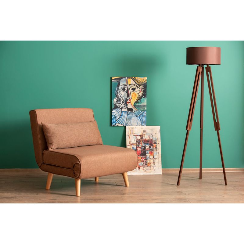 Casa si Gradina - Mobilier - Canapele si coltare - Canapele - Canapea extensibila, Hanah Home, metal, maro, 180x80 cm - Infinity.ro