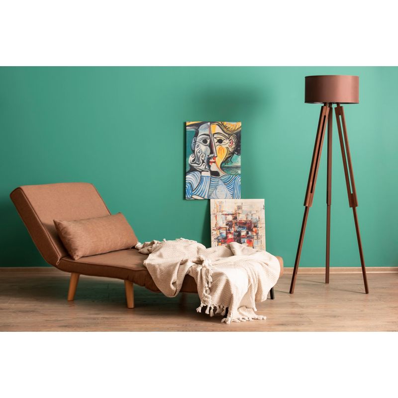Casa si Gradina - Mobilier - Canapele si coltare - Canapele - Canapea extensibila, Hanah Home, metal, maro, 180x80 cm - Infinity.ro