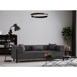 Casa si Gradina - Mobilier - Canapele si coltare - Canapele - Canapea 3 locuri, Hanah Home, lemn fag si pal, antracit, 225x93x75 cm - Infinity.ro