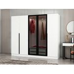 Casa si Gradina - Mobilier - Dulapuri si sifoniere - Sifoniere - Sifonier, Hanah Home, panou aglomerat melaminat, fume, 225x52x210 cm - Infinity.ro