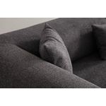 Casa si Gradina - Mobilier - Canapele si coltare - Canapele - Canapea 3 locuri, Hanah Home, lemn fag si pal, antracit, 225x93x75 cm - Infinity.ro