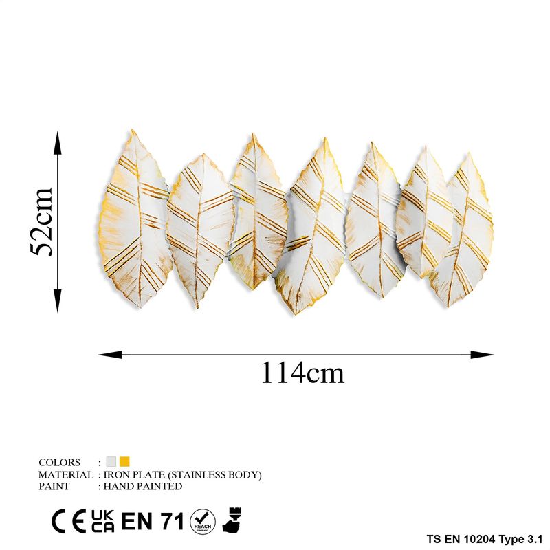 Casa si Gradina - Decoratiuni - Decoratiuni perete - Accesoriu decorativ de perete, Wallxpert, metal, multicolor, 52x114 cm, 930DYU1220 - Infinity.ro