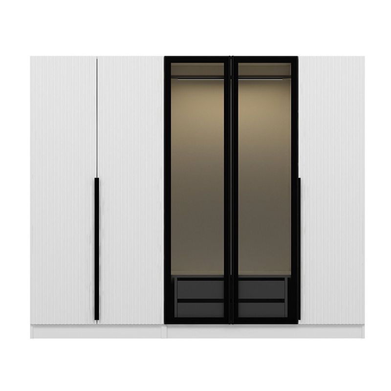 Casa si Gradina - Mobilier - Dulapuri si sifoniere - Sifoniere - Sifonier, Hanah Home, panou aglomerat melaminat, fume, 225x52x210 cm - Infinity.ro