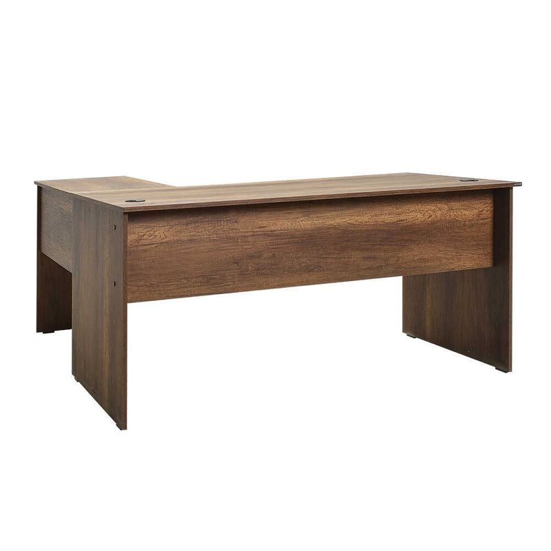 Casa si Gradina - Mobilier - Mese si birouri - Birouri - Birou, Hanah Home, panou de particule melaminat, nuc, 160x75x144 cm - Infinity.ro