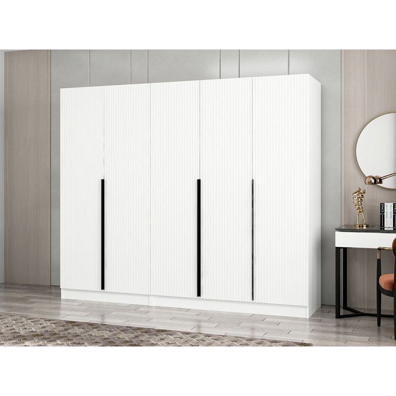 Casa si Gradina - Mobilier - Dulapuri si sifoniere - Sifoniere - Sifonier, Hanah Home, pal melaminat, alb, 225x52x210 cm - Infinity.ro