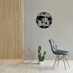 Casa si Gradina - Decoratiuni - Ceasuri - Ceas de perete decorativ, Wallxpert, metal, negru, 48x48 cm, 279ENZ1418 - Infinity.ro