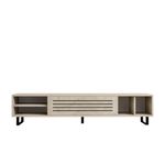 Casa si Gradina - Mobilier - Comode si corpuri - Comode - Comoda tv, Hanah Home, pal melaminat, travertin, 160x40x35 cm - Infinity.ro