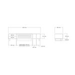 Casa si Gradina - Mobilier - Comode si corpuri - Comode - Comoda tv, Hanah Home, pal melaminat, travertin, 160x40x35 cm - Infinity.ro