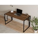 Casa si Gradina - Mobilier - Mese si birouri - Birouri - Birou de studiu, Hanah Home, pal melaminat, nuc si negru, 140x70x74 cm - Infinity.ro