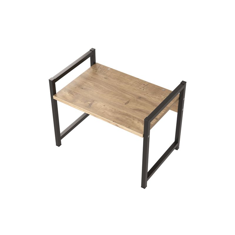 Casa si Gradina - Mobilier - Biblioteci si rafturi - Etajere - Etajera de bucatarie, Hanah Home, pal melaminat, pin atlantic si negru, 53x41x35 cm - Infinity.ro