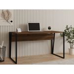 Casa si Gradina - Mobilier - Mese si birouri - Birouri - Birou de studiu, Hanah Home, pal melaminat, nuc si negru, 140x70x74 cm - Infinity.ro