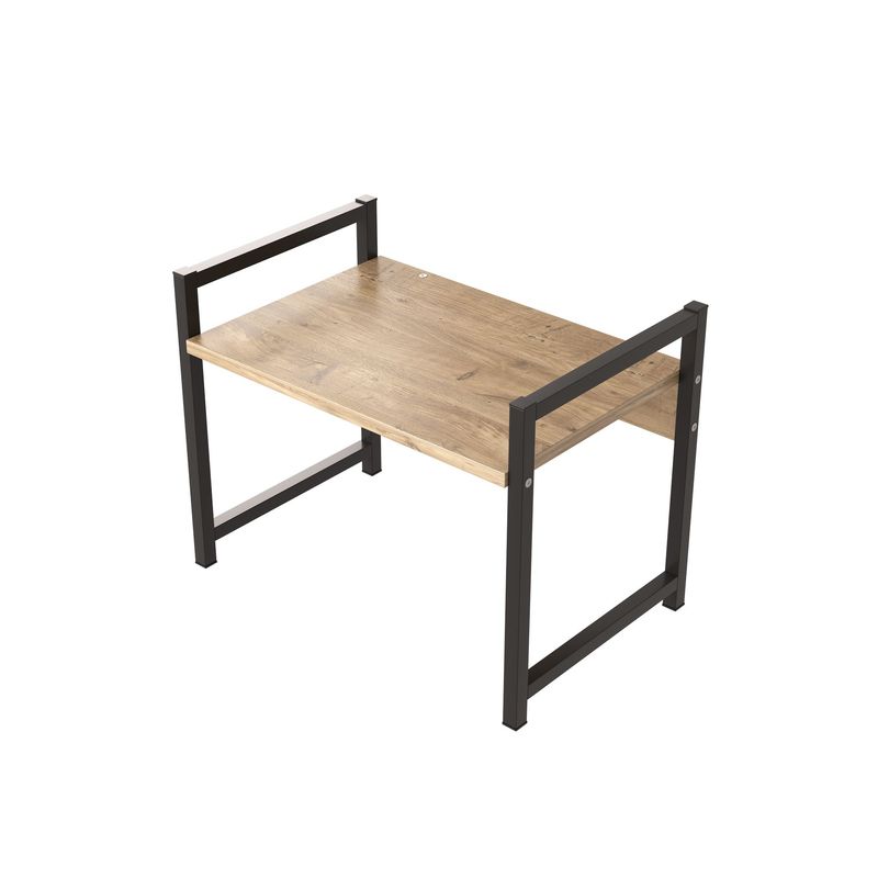 Casa si Gradina - Mobilier - Biblioteci si rafturi - Etajere - Etajera de bucatarie, Hanah Home, pal melaminat, pin atlantic si negru, 53x41x35 cm - Infinity.ro