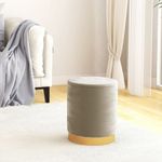 Casa si Gradina - Mobilier - Scaune si fotolii - Tabureti - Taburet depozitare rotund, gri inchis, catifea - Infinity.ro