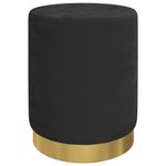 Casa si Gradina - Mobilier - Scaune si fotolii - Tabureti - Taburet depozitare rotund, negru, catifea - Infinity.ro