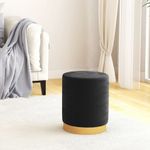 Casa si Gradina - Mobilier - Scaune si fotolii - Tabureti - Taburet depozitare rotund, negru, catifea - Infinity.ro